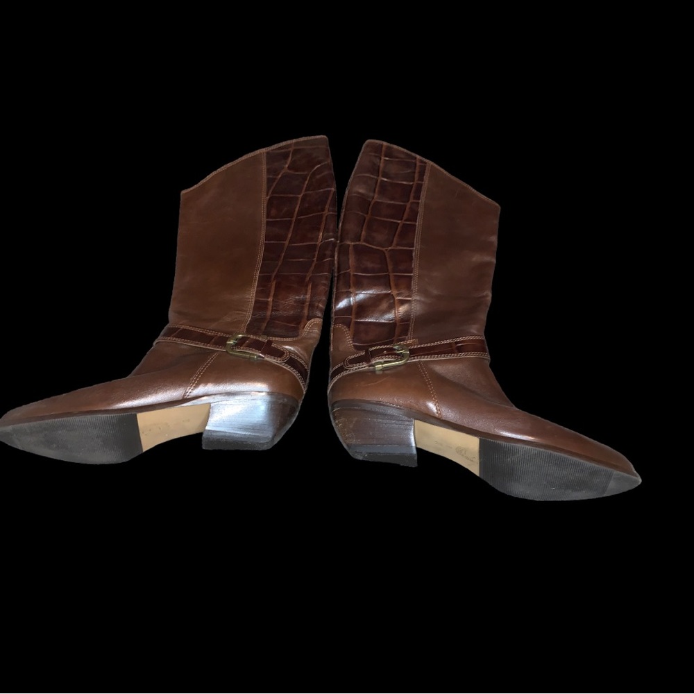 Bandolino Made In Italy Brown Upper Leather Boots, Size 8M - Picture 8 of 16